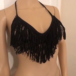 L Space Fringe Bikini top